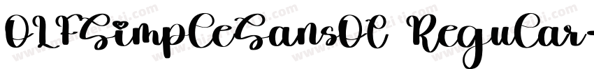 OLFSimpleSansOC Regular字体转换